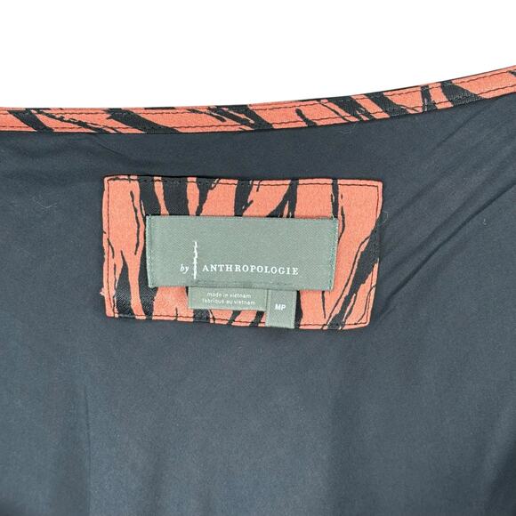 ANTHROPOLOGIE Elyse Tiger Animal Print Slip Midi Dress Women's Size MP NWT - Picture 9 of 9